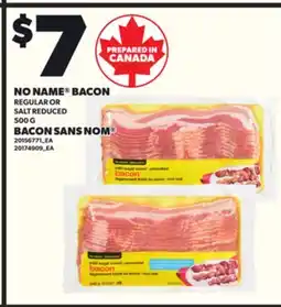 Independent Grocer NO NAME BACON REGULAR OR SALT REDUCED, 500 G offer