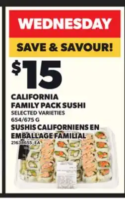 Independent Grocer CALIFORNIA FAMILY PACK SUSHI, 654/675 G offer