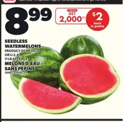 Independent Grocer SEEDLESS WATERMELONS , 11 LB offer