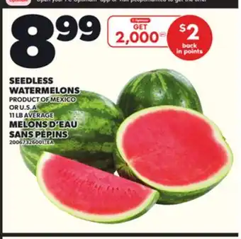 Independent Grocer SEEDLESS WATERMELONS , 11 LB offer