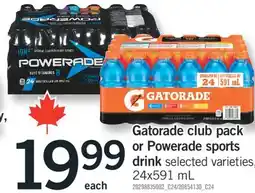 Fortinos GATORADE OR POWERADE SPORTS OR DRINK, 24X591 ML offer