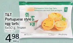 Fortinos T&T PORTUGUESE STYLE EGG TARTS, 6X50 G, 300 G offer