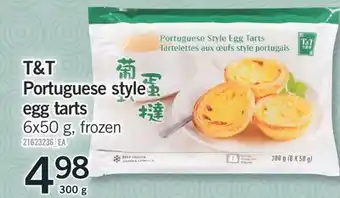 Fortinos T&T PORTUGUESE STYLE EGG TARTS, 6X50 G, 300 G offer