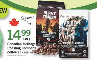 Fortinos CANADIAN HERITAGE ROASTING COMPANY COFFEE, 340 g offer