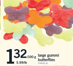 Fortinos LARGE GUMMI BUTTERFLIES offer