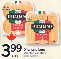 Fortinos D'ITALIANO BUNS, 6/8'S offer