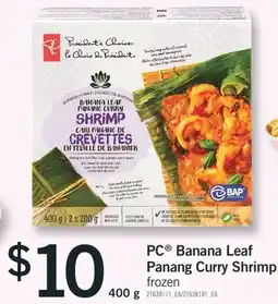 Fortinos PC BANANA LEAF PANANG CURRY SHRIMP, 400 g offer