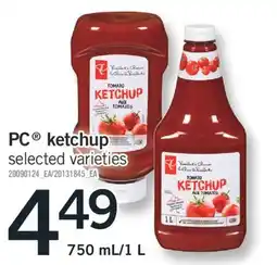 Fortinos PC KETCHUP, 750 ML/1 L offer