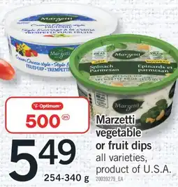 Fortinos MARZETTI VEGETABLE VEGETABLE OR FRUIT DIPS, 254-340 G offer