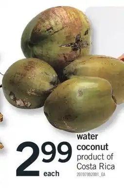 Fortinos WATER COCONUT offer