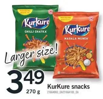 Fortinos KURKURE SNACKS, 270 g offer