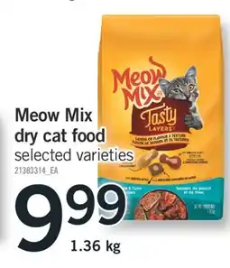 Fortinos MEOW MIX DRY CAT FOOD CAT, 1.36 KG offer