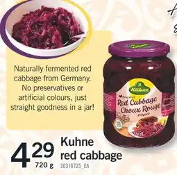 Fortinos KUHNE RED CABBAGE, 720g offer