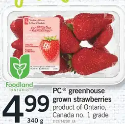 Fortinos PC GREENHOUSE GROWN STRAWBERRIES, 340 g offer