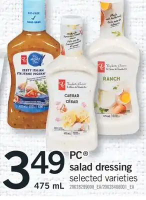 Fortinos PC SALAD DRESSING, 475 mL offer