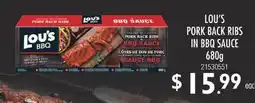 Fortinos LOU'S PORK BACK RIBS IN BBQ SAUCE, 680g offer