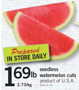 Fortinos SEEDLESS WATERMELON CUTS offer