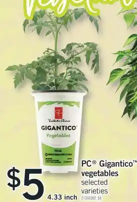 Fortinos PC GIGANTICO VEGETABLES, 4.33 INCH offer