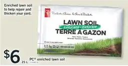 Fortinos PC ENRICHED LAWN SOIL, 25 L offer