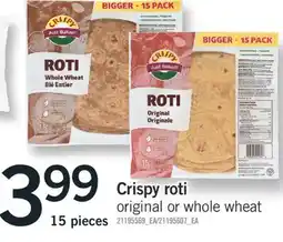 Fortinos CRISPY ROTI, 15 PIECES offer