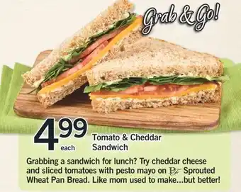 Fortinos TOMATO & CHEDDAR SANDWICH offer