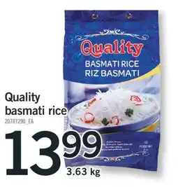 Fortinos QUALITY BASMATI RICE, 3.63 KG offer