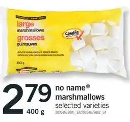 Fortinos NO NAME MARSHMALLOWS, 400 G offer