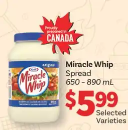 Fortinos MIRACLE WHIP SPREAD, 650-890 mL offer