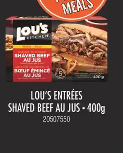 Fortinos LOU'S ENTRÉES SHAVED BEEF AU JUS, 400G offer