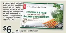 Fortinos PC VEGETABLE AND HERB SOIL, 25 L offer