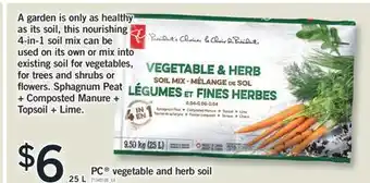 Fortinos PC VEGETABLE AND HERB SOIL, 25 L offer