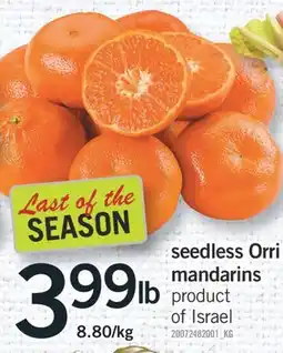 Fortinos SEEDLESS ORRI MANDARINS offer