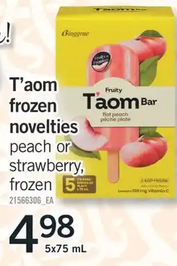 Fortinos T'AOM FROZEN NOVELTIES, 5X75 ML offer