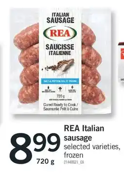 Fortinos REA ITALIAN SAUSAGE, 720 g offer