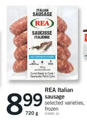 Fortinos REA ITALIAN SAUSAGE, 720 g offer