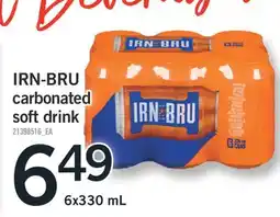 Fortinos IRN-BRU CARBONATED SOFT DRINK, 6X330 ML offer