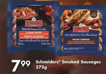 Fortinos SCHNEIDERS SMOKED SAUSAGES, 375G offer
