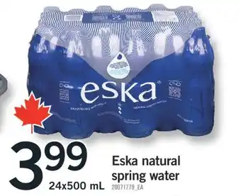 Fortinos ESKA NATURAL SPRING WATER, 24X500 ML offer