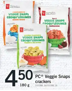 Fortinos PC VEGGIE SNAPS CRACKERS, 180 g offer