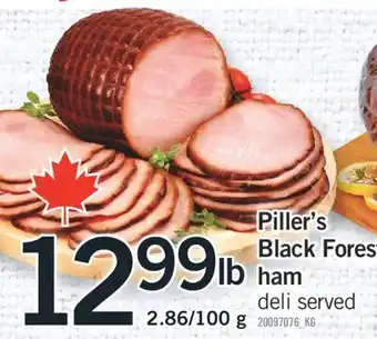 Fortinos PILLER'S BLACK FOREST HAM offer