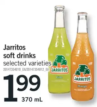 Fortinos JARRITOS SOFT DRINKS, 370 ML offer