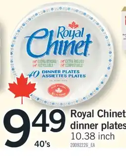 Fortinos ROYAL CHINET DINNER PLATES, 10.38 inch 40's offer