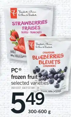 Fortinos PC FROZEN FRUIT, 300-600 G offer