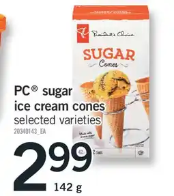 Fortinos PC SUGAR ICE CREAM CONES, 142 G offer