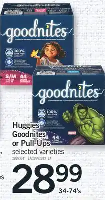 Fortinos HUGGIES GOODNITES OR PULL-UPS, 34-74's offer