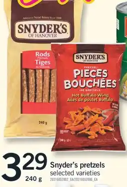 Fortinos SNYDER'S PRETZELS, 240 g offer