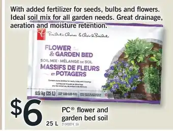 Fortinos PC FLOWER AND GARDEN BED SOIL, 25 L offer