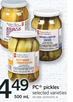 Fortinos PC PICKLES, 500 ML offer