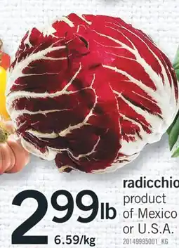 Fortinos RADICCHIO offer