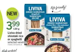Fortinos LIVIVA DRIED SHIRATAKI RICE, 120 g offer